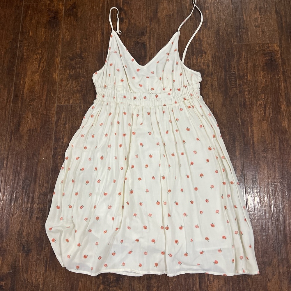 O'Neill Cream Sundress with Coral Floral Accents